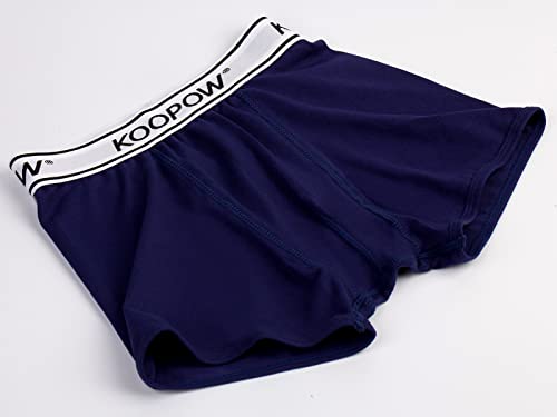 KOOPOW Youth Boys Compression Shorts with Soft Protective Athletic Cup - color: 0204-blue(2-pack), size: X-Small