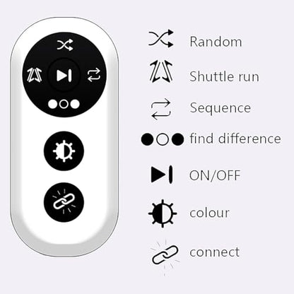 McbeAn Reaction Training Light, Agile Reaction Training Kit with Remote Control, 4 Training Modes, 4 Light Colors, Improve Balance/Reaction/Agility/Speed/Cognition, for Physical Training - size: 8 Light