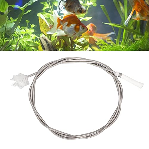 Aquarium Filter Brush, Double Ended Flexible Pipe Cleaning Spring Brush for Fish Tank Water Lines, Stainless Steel Tube Cleaner for Filters Pumps and Hoses (Small)