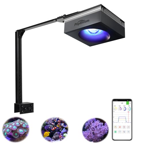 RL115 Reef Marine Led Aquarium Lighting Full Spectrum Reef Aquarium LED Lighitng for Coral Saltwater Fish Tank (RL115 with Arm Kit) - size: RL115 With Arm Kit