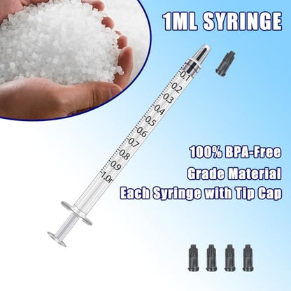 Gufastoe 1ml Syringes With Caps (Pack of 150)