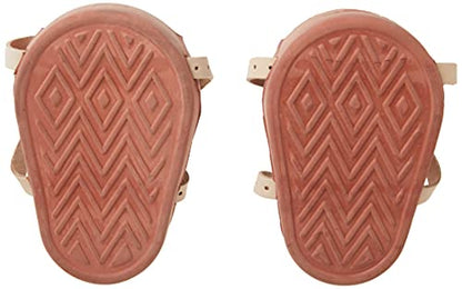 Custom Leathercraft CLC 318 Professional Heavy-Duty Molded Rubber Kneepads,Brown - style: Double Adjustable Leather Straps