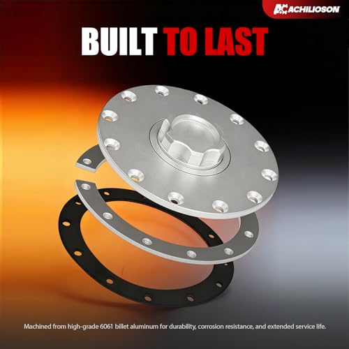 Billet Aluminum Fuel Cell Cap 12-Hole Bung & Gasket Easy Fill Fuel Tank Cover