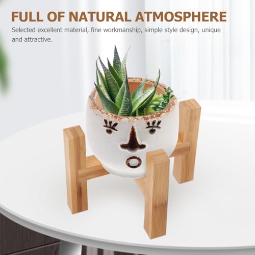 SHINEOFI Wooden Flowerpot Pedestal Stand with Anti-slip Pads Simple Wood Base for Indoor Outdoor Plant Display Multi-functional Rack for Flowerpots Crafts and Mini Fish Tanks Home Garden