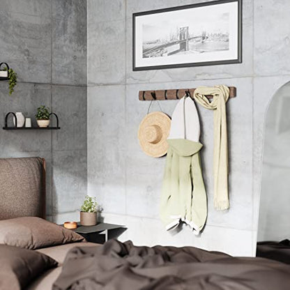 Umbra Flip Coat Rack, Wall Mount 8-Hook, Space Saving, Grey/Pewter - color: Grey/Pewter, size: 8 hook