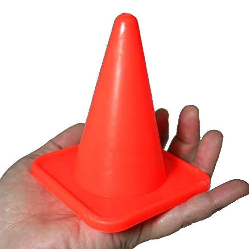 BlueDot Trading 4” Mini Plastic Traffic Cones (10, Orange) - color: Orange