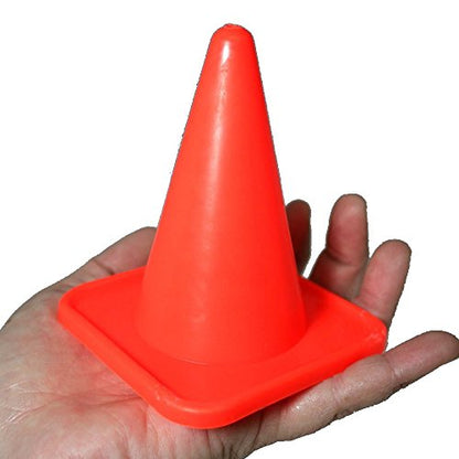 BlueDot Trading 4” Mini Plastic Traffic Cones (10, Orange) - color: Orange