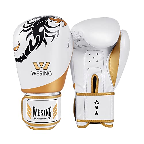 Wesing Kids Boxing Gloves for Boys&Girls 6oz Boxing Gloves for Children 5-12 Boxing Training Gloves for Men&Women 10oz Sparring Punching Gloves for Punching Bag, Kickboxing, Muay Thai, MMA - color: white, size: 6 oz
