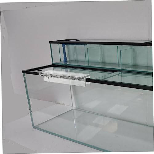 Acrylic Aquarium Tool Holder for Maintenance Transparent Storage Rack with Grooves for Scrapers Scissors and Clips Easy Installation for Fish Tank Supplies
