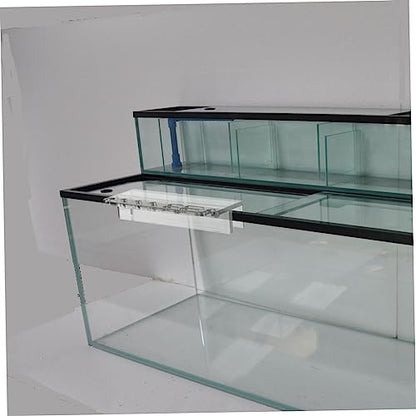Acrylic Aquarium Tool Holder for Maintenance Transparent Storage Rack with Grooves for Scrapers Scissors and Clips Easy Installation for Fish Tank Supplies