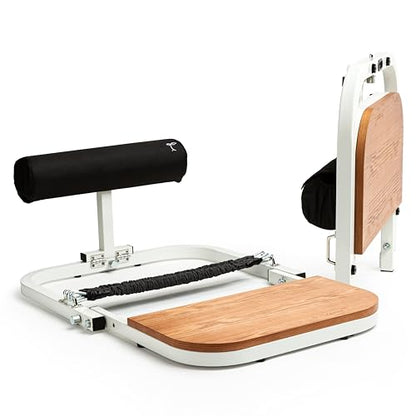 Hip Thrust Machine for High Resistance Glute Training - Home Gym Workout - Comes with 45, 90, and 135 Lbs of Resistance - color: White