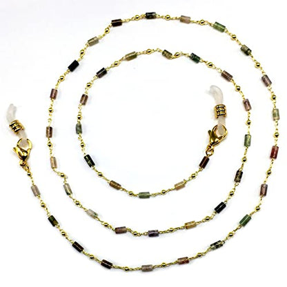 HANDMADE Eyeglass Chains Eyewear Retainer Beaded Eyeglass Strap Holder Natural Stone Beaded Eyewear Retainer