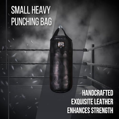 CLETO REYES Heavy Punching Bag for Adults Boxing Training Equipment, MMA, Kickboxing, Muay Thai, Leather, Small, Black - size: Unfilled