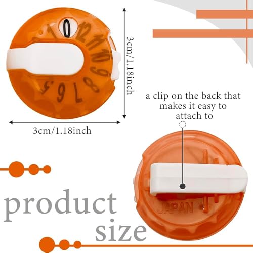 Golf Score Counter 4-Pack – Transparent Mini Stroke Counter Clicker with One-Press Reset, No Battery, Clip-On for Golf Glove Hat Belt, Golf & Disc Golf Score Keeper