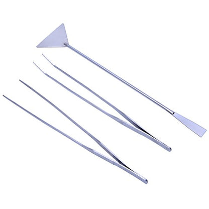 3 Pack Aquarium Tweezers Spatula Tool Stainless Steel Aquascaping Tools Set Starter