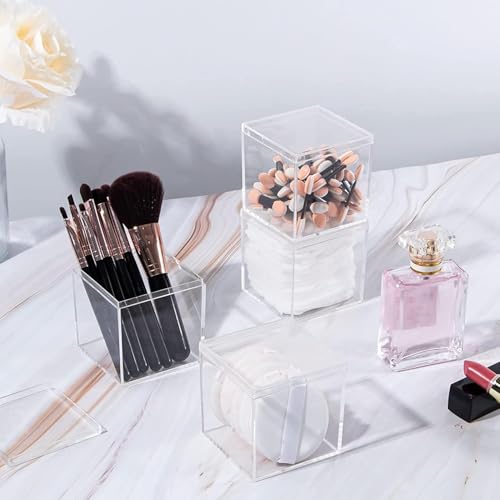 Acrylic Box Clear Boxes with Lid Graduation Candy Box Plastic Square Cube Wedding Present Birthday Party Decoration - size: 3.4 x 3.4 x 3.4 Inch