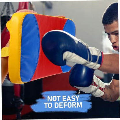 Totority Curved Kickboxing Pad Small Taekwondo Training Shield with Reinforced Handles for Side Kick Practice in Martial Arts and Boxing