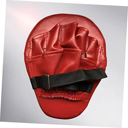 Handheld Boxing Pads Curved Taekwondo Training Mitts for MMA Kickboxing Kung Fu Durable Red Black with Enhanced Inner Padding for Strike Absorption