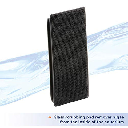 Aqueon Aquarium Algae Scraper, Fish Tank Cleaning Magnets for Glass/Acrylic, Small, Black - size: Small
