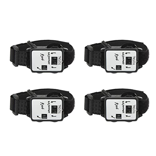 Swing Stroke Counter 4 Pack | Manual Score Keeper Watch for Players | Portable Wrist Monitor with Putting & Stroke Count | Lightweight Plastic Design