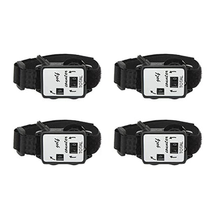 Swing Stroke Counter 4 Pack | Manual Score Keeper Watch for Players | Portable Wrist Monitor with Putting & Stroke Count | Lightweight Plastic Design