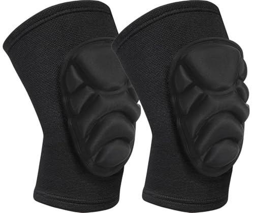 Volleyball Knee Pads for Women Men Wrestling Knee Pads Wrestling Gear, Soft EVA Crash Pad Collision Avoidance Knee Sleeve, Snowboarding Gear Knee Protector Soft Knee Pad for Work Soccer Football Dance Roller Skating (X-Large) - size: X-Large