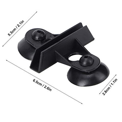 40PCS PVC Aquarium Fish Tank Suction Cup Separating Board Divider Support Clip White Black 6.5x5.3cm (Black) - color: Black