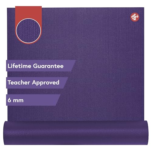 Manduka PRO Yoga Mat - 6mm | Lifetime Durability | Hygienic Construction | Premium Studio Quality | Teacher Approved - color: Black Magic, size: 71" x 26"