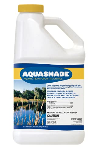 Aquashade Blue Pond Dye - 1 Gallon EPA-Approved Sunlight Blocker for Algae - Weed Suppression - Safe for Fish, Livestock and Swimming - Eco-Friendly Liquid Treatment for Water