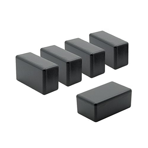 5Pcs ABS Plastic Electrical Project Case Power Junction Box, Project Box Black 2.4 x 1.4 x 1.0 inch (61 x 36 x 25 mm) - size: 2.4" x 1.4" x 1.0"(5pc)