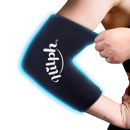 Hilph Elbow Ice Sleeve Arm Ice Packs for Injuries Reusable, Flexible Gel Cold Compression Sleeve for Tennis Elbow, Golfers, Tendinitis Pain Relief, Small, Black - size: Small, style: Black