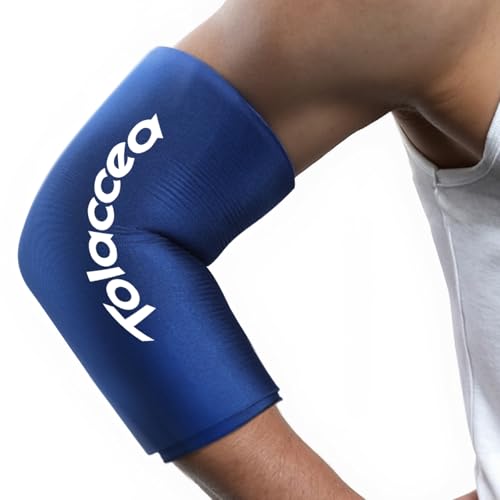 Elbow & Knee Ice Pack, Reusable Gel Cold Therapy Compression Sleeve Wrap | Leak-Resistant Stitching, Soft Flexible Gel, Hot & Cold Therapy for Tendonitis, Hands-Free Wear, Muscle Recovery - color: Blue, size: Medium