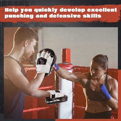 Hiboom Boxing Sticks and Punching Mitts Set for Men Women