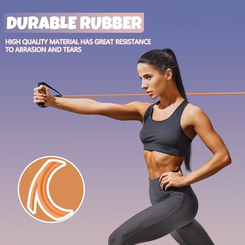 RitFit Single Resistance Bands with Handles Door Anchor for Home Gym - size: 30-35lbs