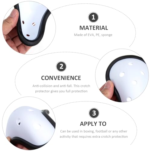 2Pcs Youth Groin Protector Boxing Guard with Breathable Removable Padding, Athletic Groin Cup for Taekwondo, MMA, Football, and Martial Arts Training
