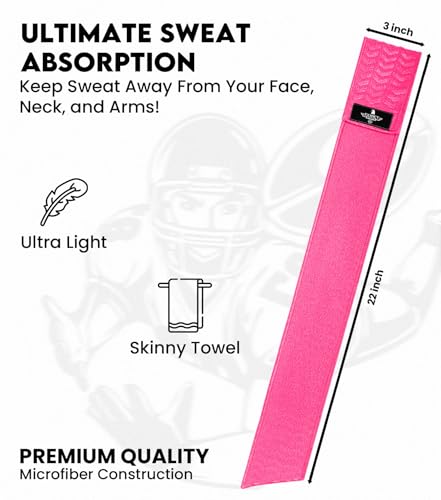 Exxact Sports Streamer Pink Football Towel with Hook & Loop (Pink) - color: Pink