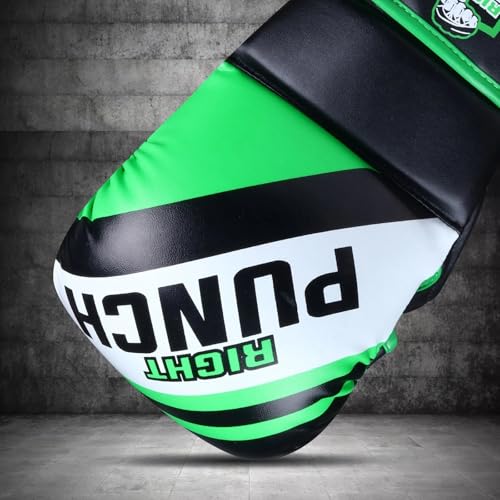 Hybrid MMA Sparring Gloves for Grappling, Kickboxing, and Open Palm Martial Arts - color: Green, size: Medium