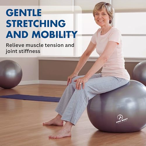 ProBody Pilates Yoga Ball - Vibrant Colors Exercise Ball - color: Mist, size: XL: 27-30" (75 cm)