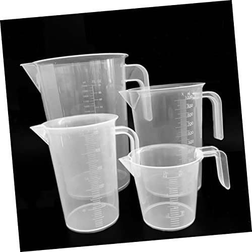 Hemobllo 1Pc Thickened Aquarium Scale Measuring Cup Liquid Water Changing Cup for Fish Feeding Construction with Spout for Accurate Measurement for Home