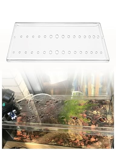 Clear Acrylic Aquarium Lid with Fresh Air Holes，3/4/5 mm Fish Tank Sliding Cover，Anti Jump Light Transmission(4mm,70x20.4cm)