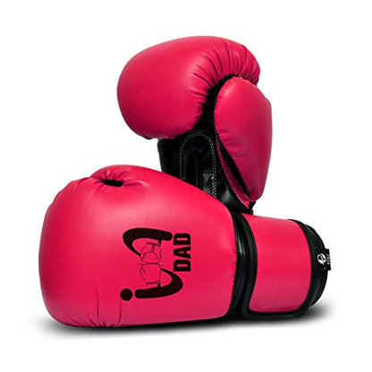 Ultimate - I Boxing Dad - Kids Boxing Gloves MMA Boxing Muay Thai Bag Work - color: Dark Pink, size: 4 Oz