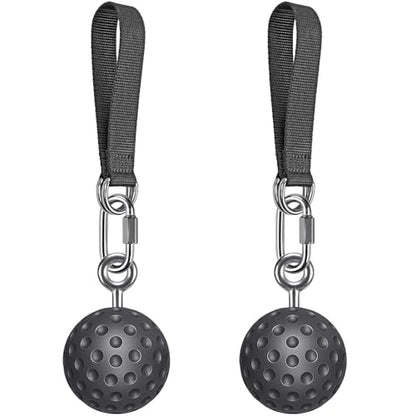 SELEWARE Pull Up Ball, Climbing Grip Attachment for Strength Training | Non-Slip Design Improves Grip Strength, Targets Forearms and Hands, Fits Chin Ups, Kettlebells and Resistance Workouts - color: Closed Black Ball