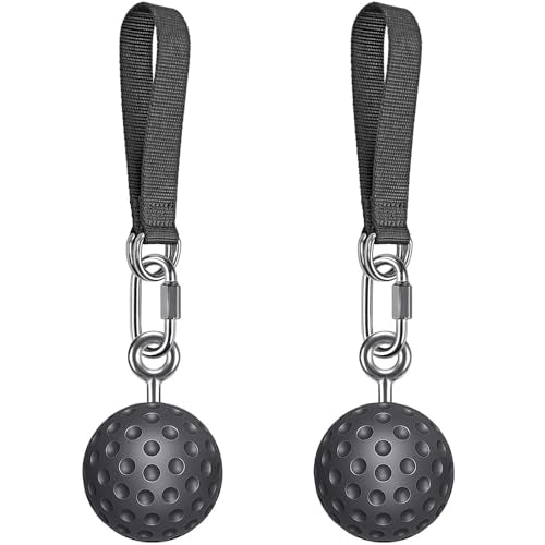 SELEWARE Pull Up Ball, Climbing Grip Attachment for Strength Training | Non-Slip Design Improves Grip Strength, Targets Forearms and Hands, Fits Chin Ups, Kettlebells and Resistance Workouts - color: Closed Black Ball