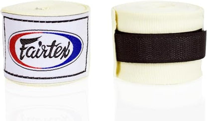 Fairtex HW2 Elastic Cotton Handwraps, 120' and 180" Full Length Hand Wraps-Many Colors - color: White, size: 180"