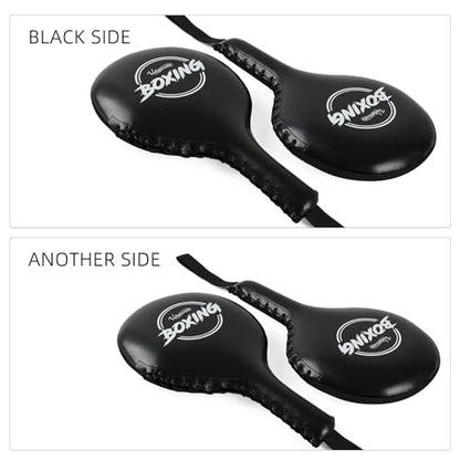 2 Pack Boxing Target Paddles for Taekwondo,MMA,Martial Arts | Kickboxing Striking Target Pads,Punching Kick Pads,Training Paddles - color: Black