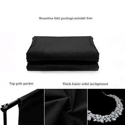 Black Backdrop for Photography Durable Fabric Background Photo Backdrop Video Photography Studio (5x7ft, Black) - color: Black, size: 5x7ft