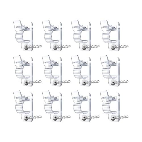 of 12 Common Cable Clip Holders Including Screws for Versatile Application on Different Materials Cable Management Clips with Screws for Secure Wire Organization
