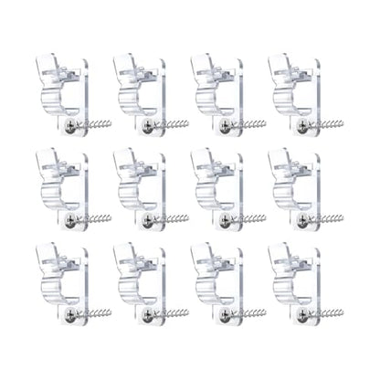 of 12 Common Cable Clip Holders Including Screws for Versatile Application on Different Materials Cable Management Clips with Screws for Secure Wire Organization