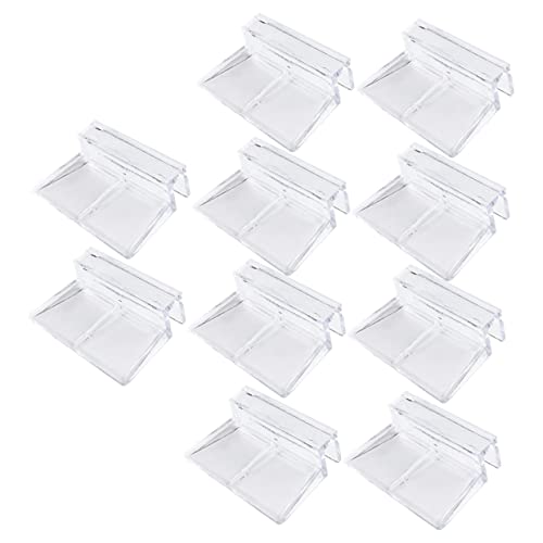 Abaodam 10pcs Acrylic Support Frames for Fish Tank Cover Durable Brackets for Glass Stable Clips for Aquarium Lid Convenient Support Rack for Fish Tanks
