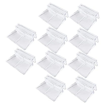 Abaodam 10pcs Acrylic Support Frames for Fish Tank Cover Durable Brackets for Glass Stable Clips for Aquarium Lid Convenient Support Rack for Fish Tanks